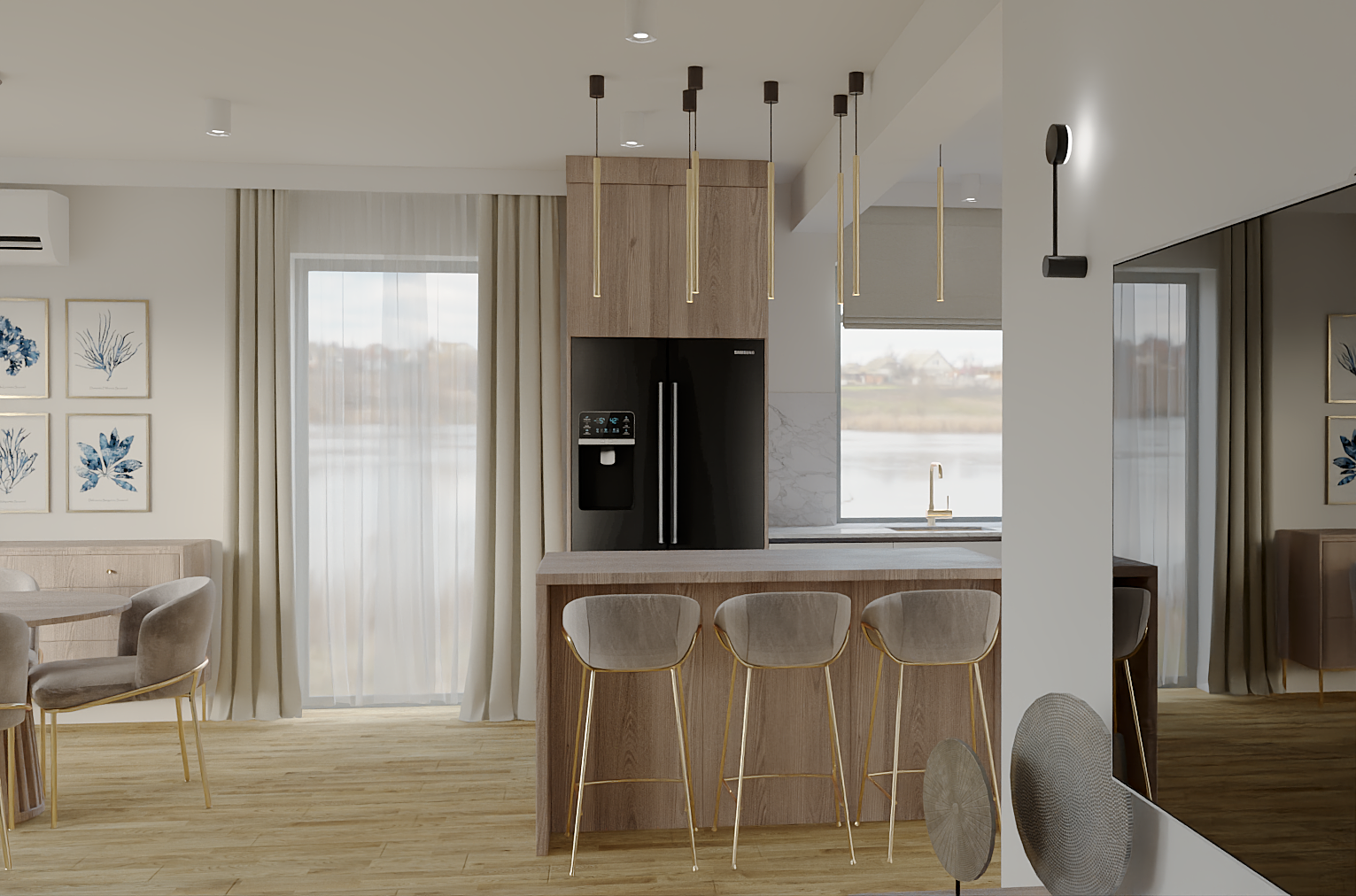 Projekt kuchni 13 m² w Opolu - widok 3 z projektu wnętrza