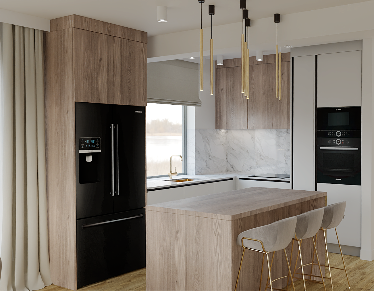 Projekt kuchni 13 m² w Opolu - widok 4 z projektu wnętrza